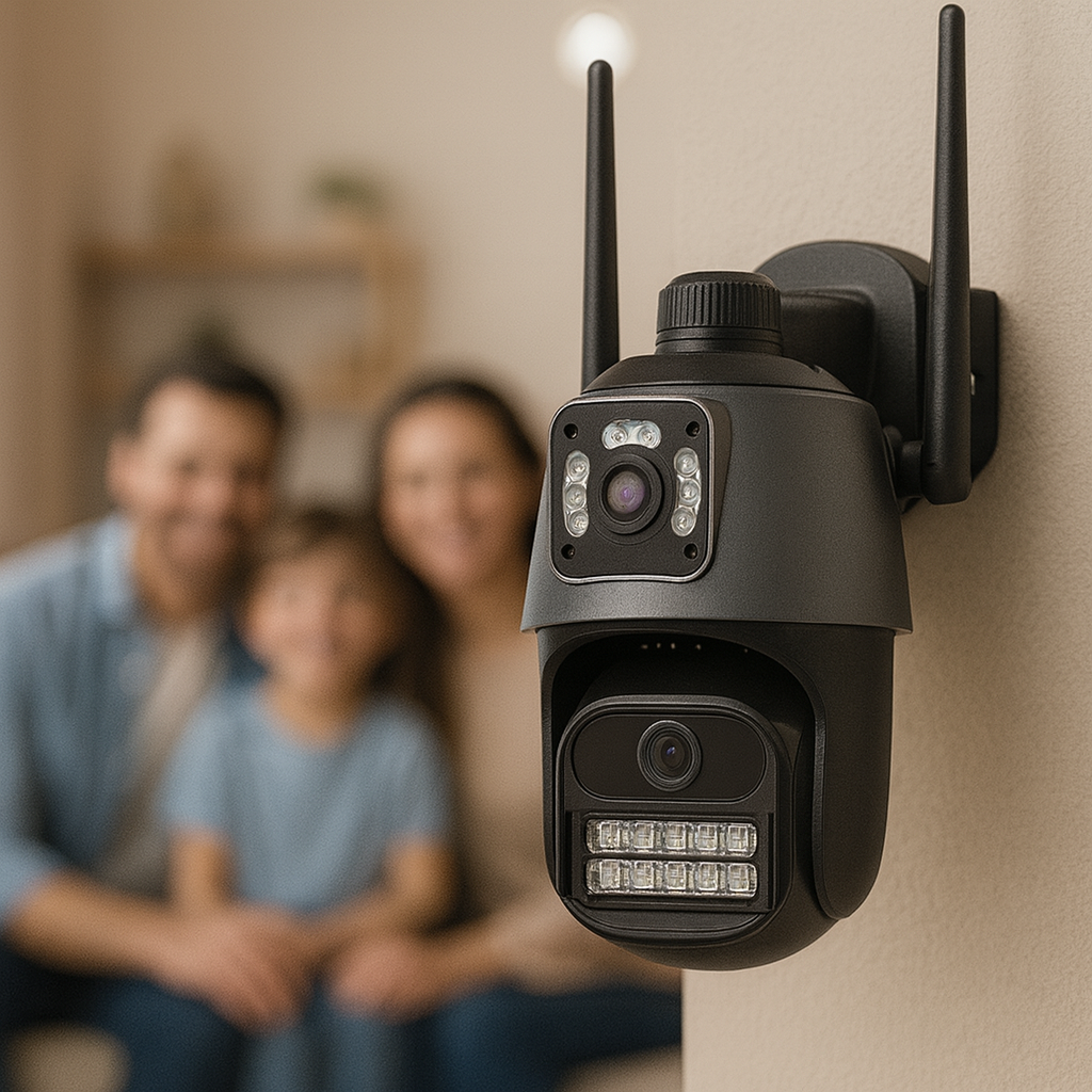 Câmera de Segurança Wi-Fi com Visão Noturna, Sensor de Movimento e App | Linha ProtecCam