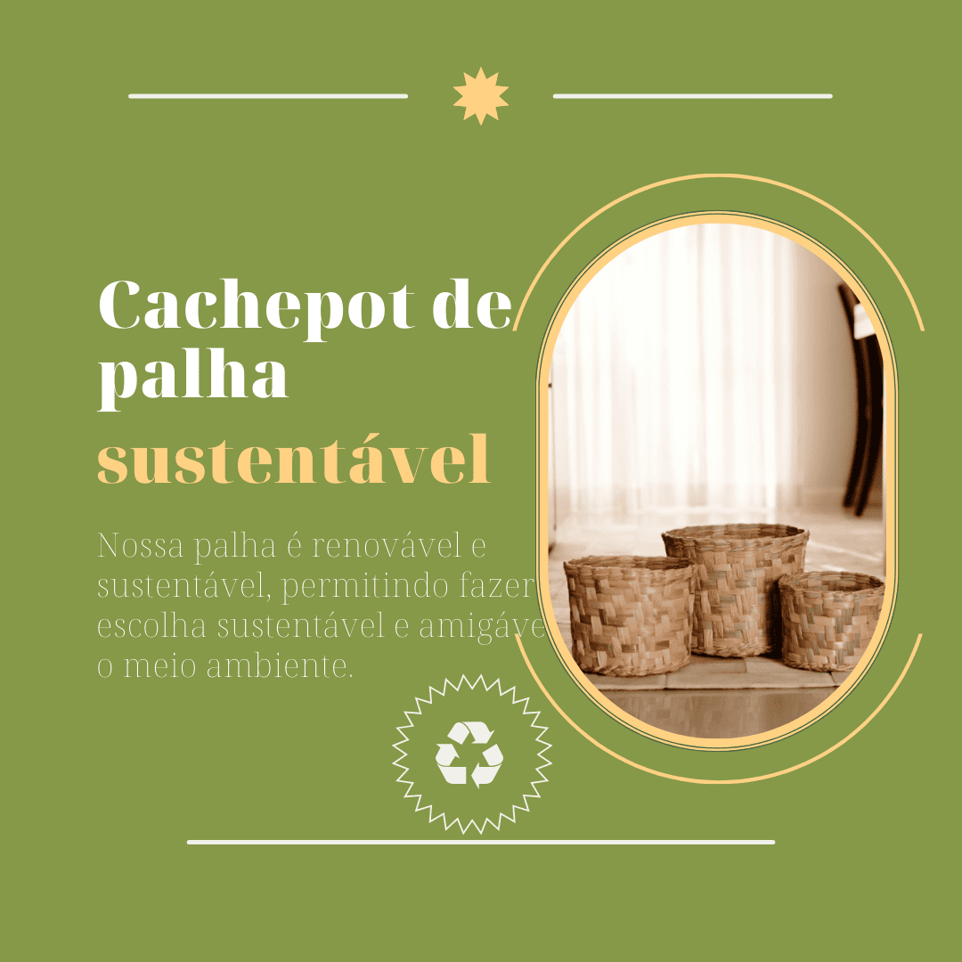 Cachepot de Palha para Plantas