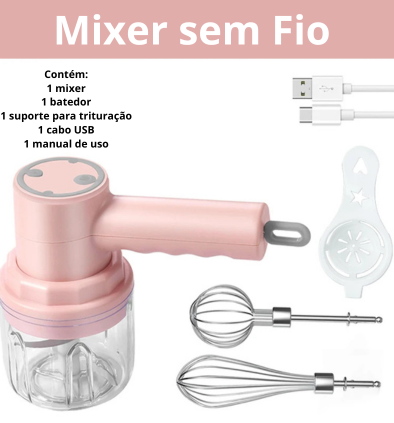 Mixer 3 em 1 Elétrico Multiuso