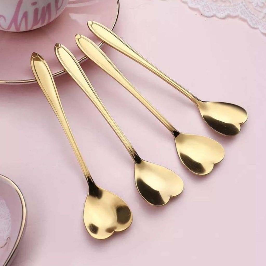 Colheres Coração - Decoração Mesa Posta Café Chá