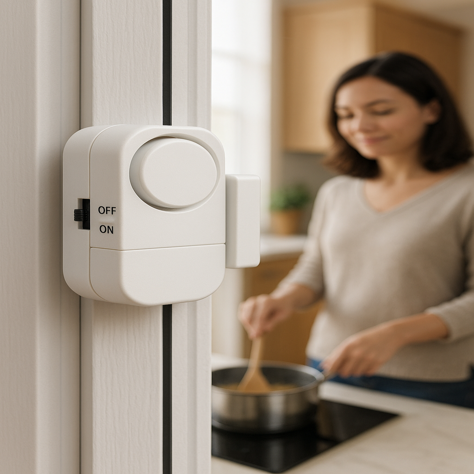 Kit com 4 Alarmes Magnéticos para Portas e Janelas – Sensor Sonoro de Presença Residencial