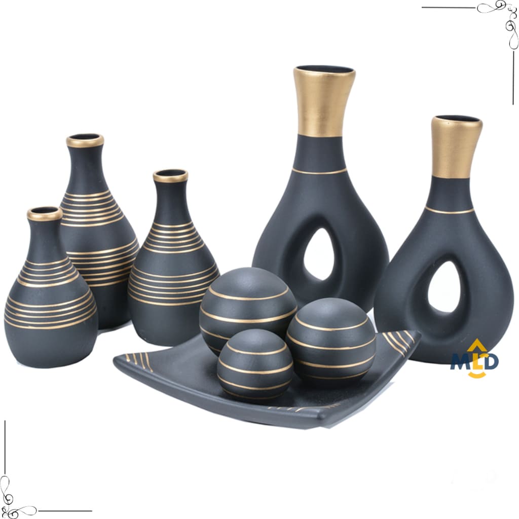 Jogo de Vaso Decorativo em Cerâmica - Home