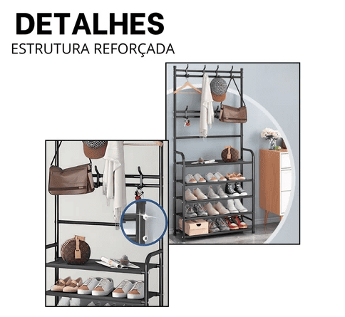 Sapateira Cabideiro para Sapatos e Roupas Organizadora