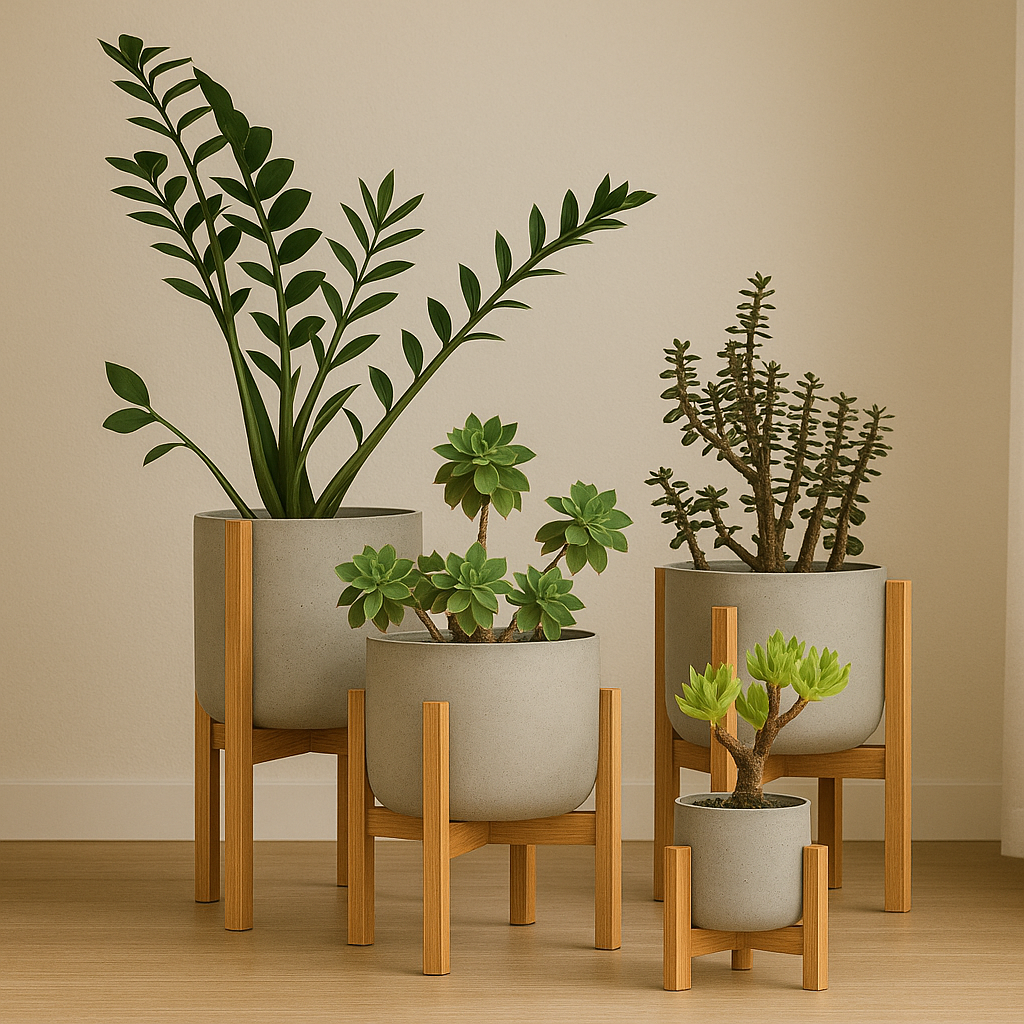 Suporte Decorativo em Madeira Pinus para Vasos de Plantas – Design Minimalista | Linha NatureHouse