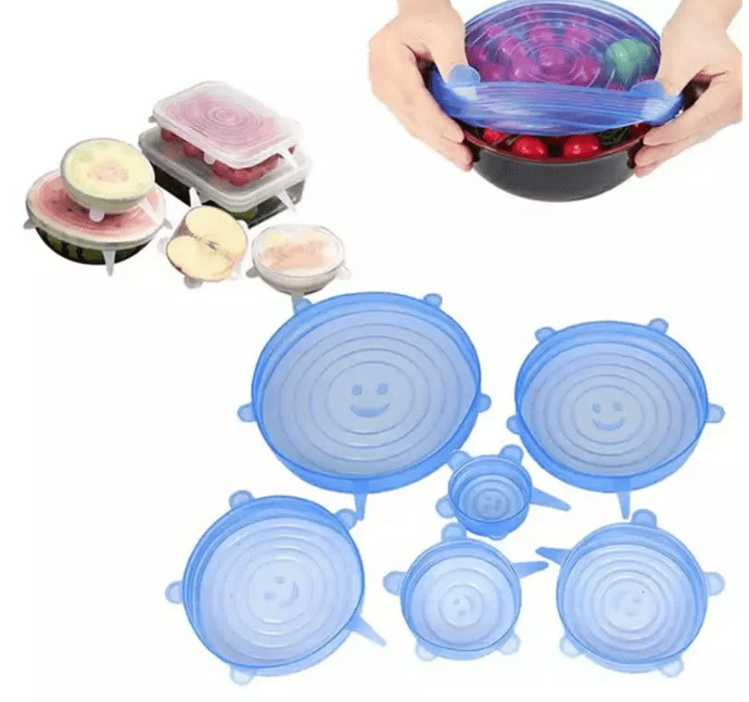 Kit Tampas de Silicone Panelas e Potes Flexível Universal