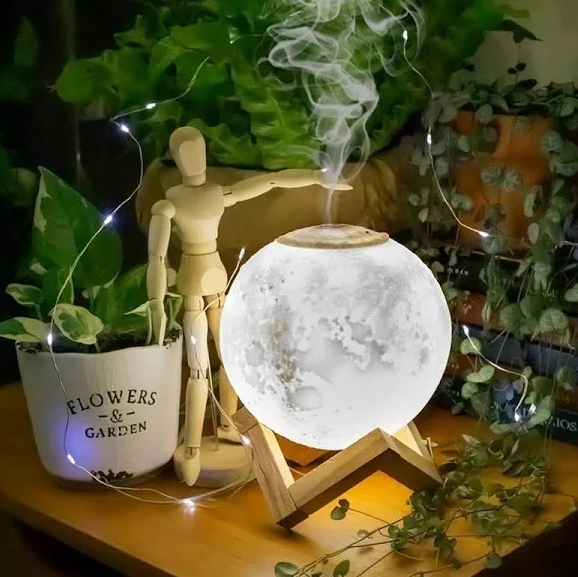 Umidificador e Aromatizador - Luminária em Lua