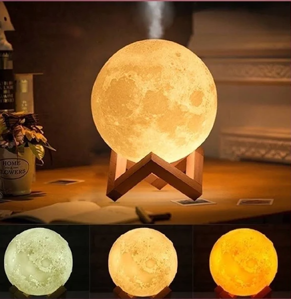 Umidificador e Aromatizador - Luminária em Lua
