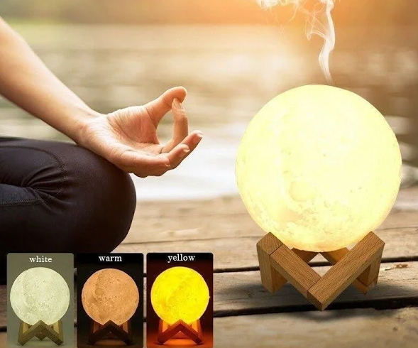 Umidificador e Aromatizador - Luminária em Lua