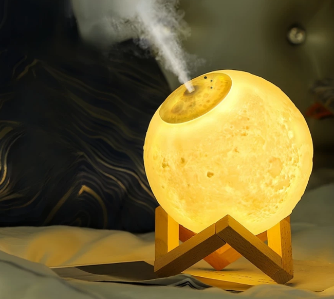 Umidificador e Aromatizador - Luminária em Lua