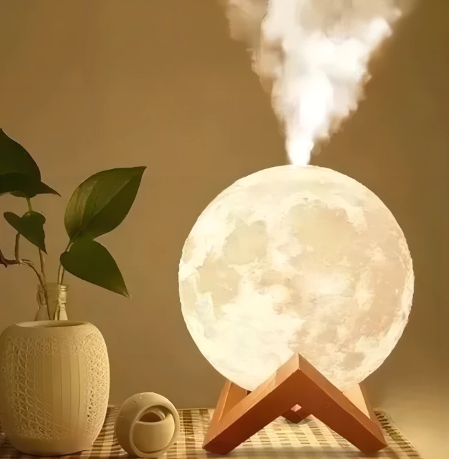 Umidificador e Aromatizador - Luminária em Lua
