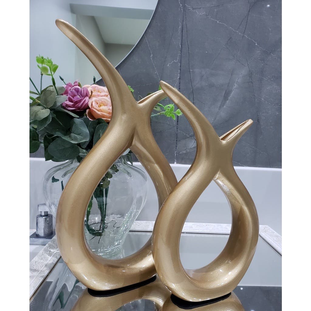 Vaso de Cerâmica Decorativo em Gota