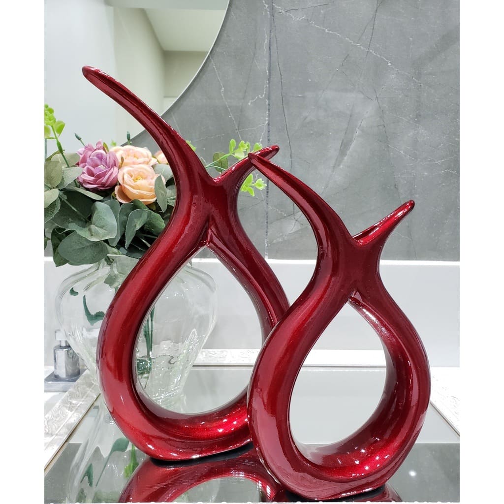 Vaso de Cerâmica Decorativo em Gota