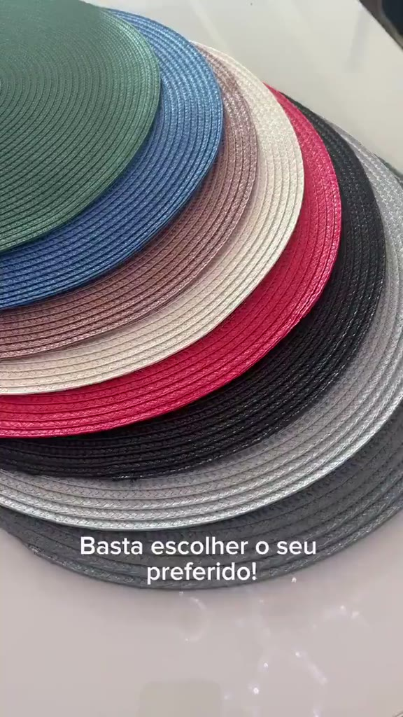 Kit 4 ou 6 Jogo Americano Souplast Redondo Jantar Mesa Posta Cozinha 38cm