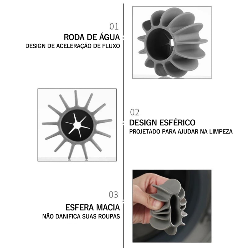 Kit 3 Mágico Reutilizável de Lavar Bolas de Lavanderia Ferramentas De Limpeza Anti-Ângulo Acessórios