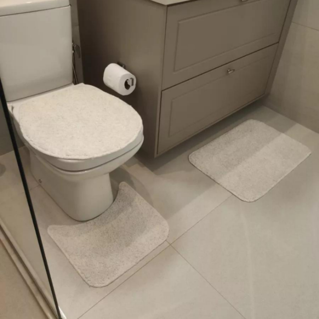 Jogo de Tapete de Banheiro 3 Peças - Aura Clean