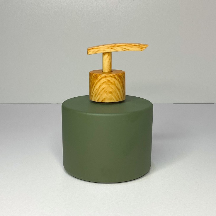 Kit Lavabo Picolo Verde Luxo Difusor Aromatizador e Porta Sabonete Líquido 250ml