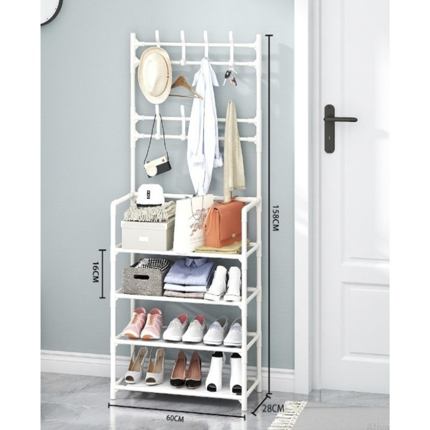 Organizadora Sapateira Cabideiro Arara Suporte Multiuso Para Sapato Tenis Roupa Closet Quarto Armários