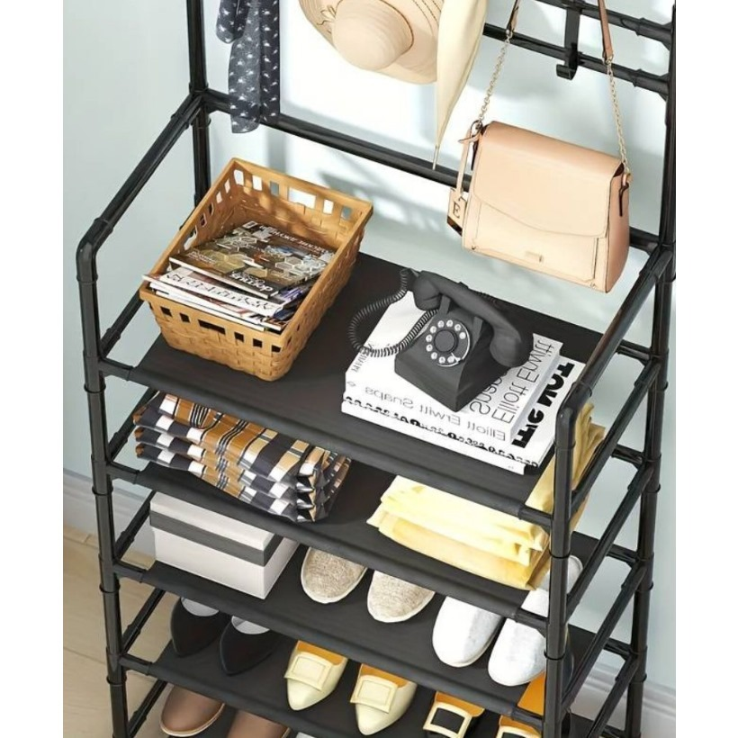 Organizadora Sapateira Cabideiro Arara Suporte Multiuso Para Sapato Tenis Roupa Closet Quarto Armários