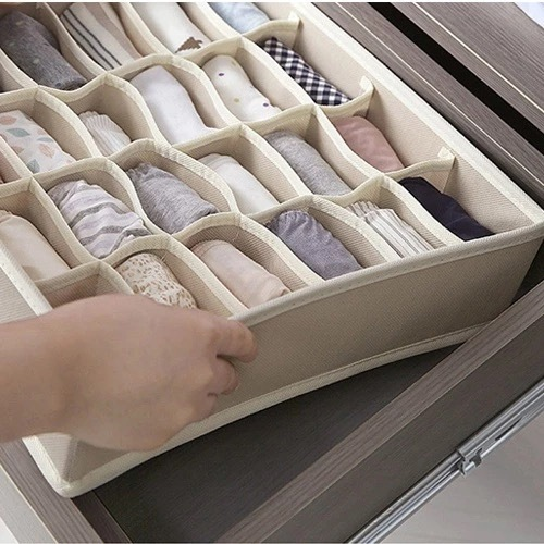 Kit 4 peças Organizador íntimas meias sutiã Dobrável para Gavetas