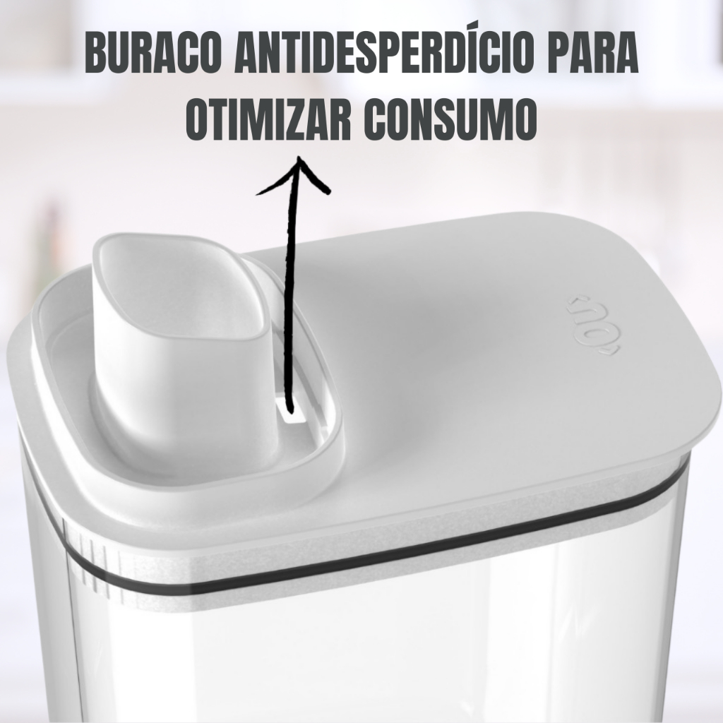 Kit Dispenser Organizador Lavanderia 2,3 litros + 1,5 Litros Acrílico (AMACIANTE, SABÃO EM PÓ)