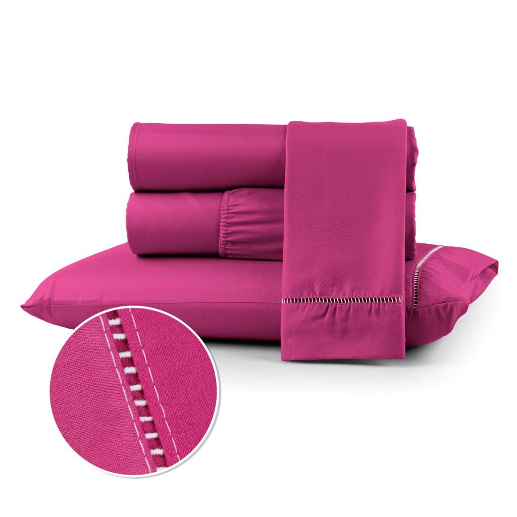 Kit Jogo Lençol Cama Box Casal Queen 400 fios Micropercal 03 Peças Ponto Palito