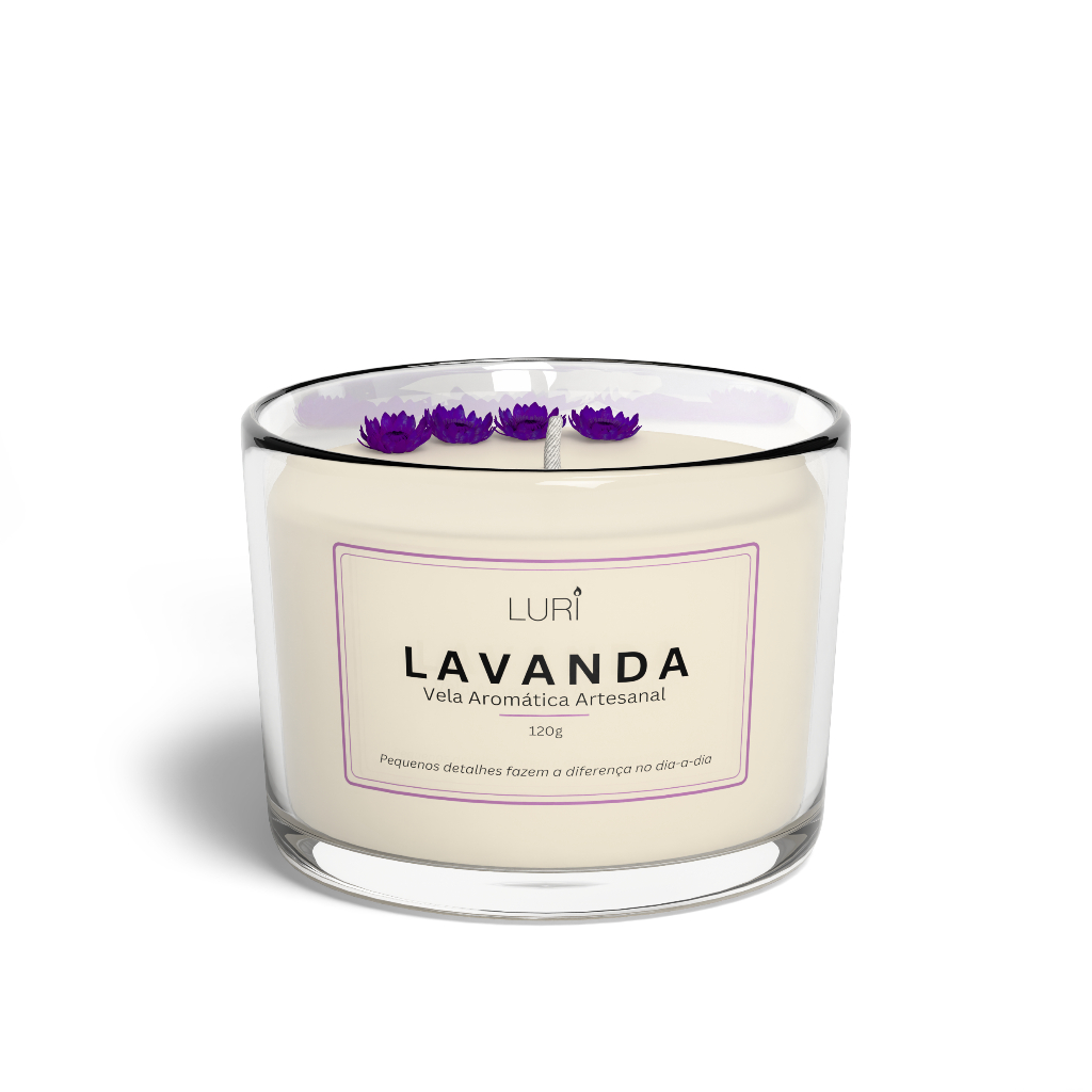 Vela Aromática Perfumada - Lavanda Luz Serena