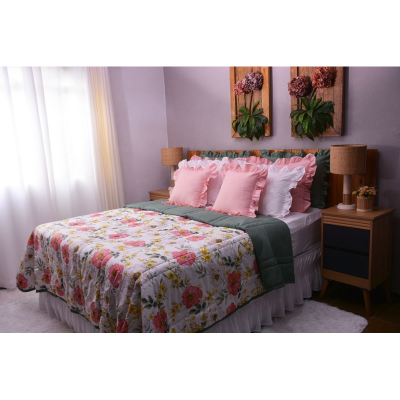 Kit 2 Fronha de Babado (1 PAR) de Algodão com Zíper