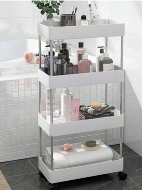 Carrinho Multiuso Organizador com Rodinhas – Ideal para Cozinha, Banheiro, Escritório e Lavanderia