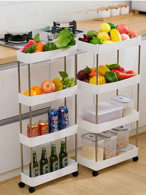 Carrinho Multiuso Organizador com Rodinhas – Ideal para Cozinha, Banheiro, Escritório e Lavanderia