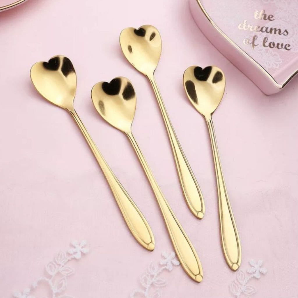 Colheres Coração - Decoração Mesa Posta Café Chá