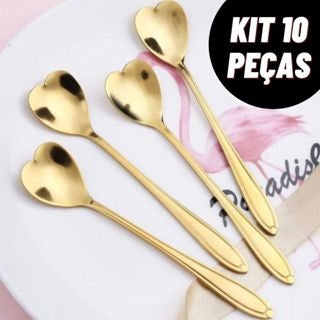 Colheres Coração - Decoração Mesa Posta Café Chá