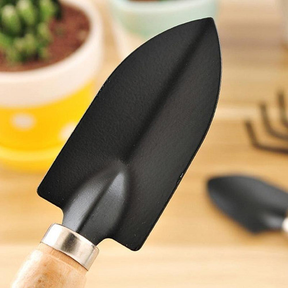 Kit Jardinagem Garfo Pazinha Larga Transplantador 3pç