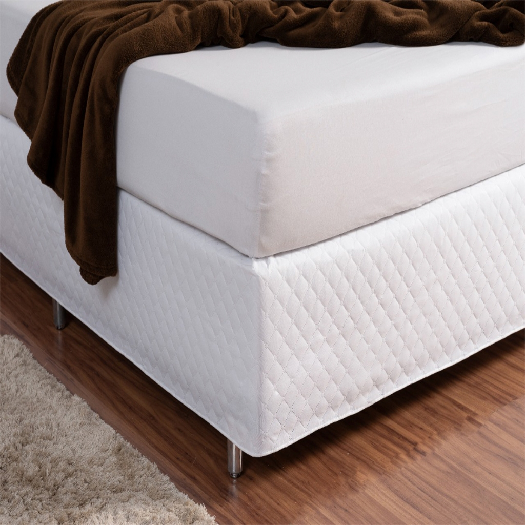 Saia Box com Elástico para Cama de Casal – Tecido Macio e Acabamento Premium | Linha BelleCama