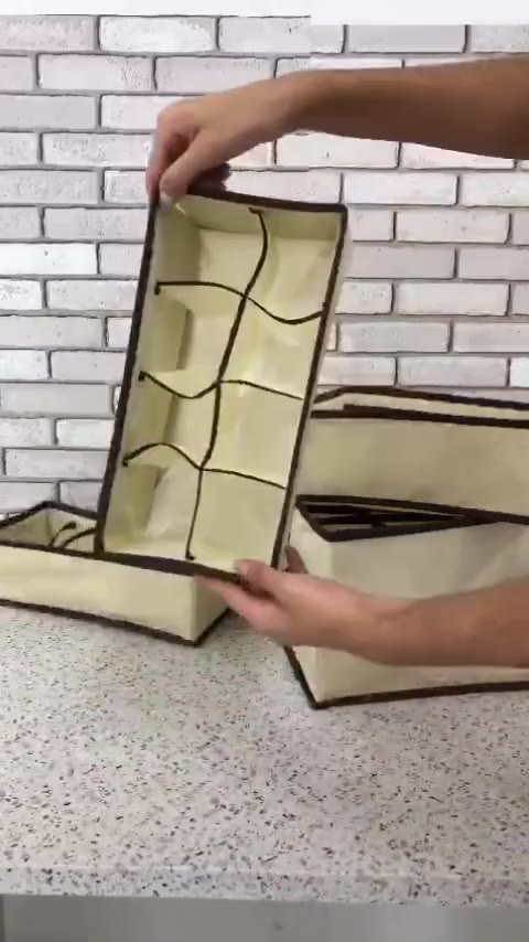 Kit 4 peças Organizador íntimas meias sutiã Dobrável para Gavetas