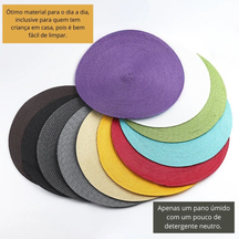 Kit 4 ou 6 Jogo Americano Souplast Redondo Jantar Mesa Posta Cozinha 38cm