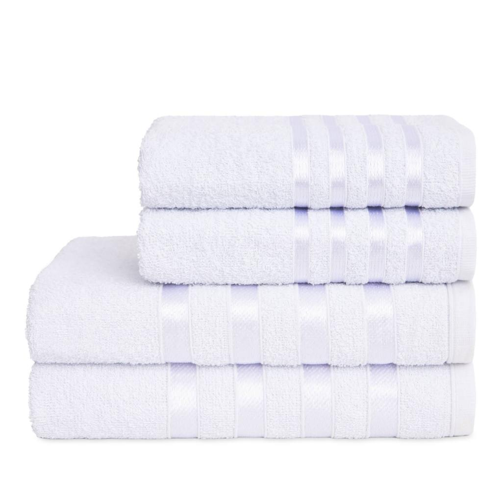 Kit 4 Toalhas Banho e Rosto com Toque Macio – Linha Onix