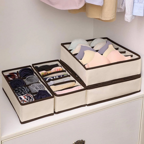Kit 4 peças Organizador íntimas meias sutiã Dobrável para Gavetas