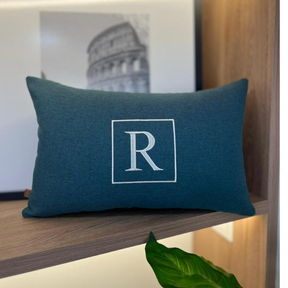 Almofada Baguete (01 UNIDADE) Rineira Moldura QUADRADA Com Enchimento Personalizada Para Cama Posta 50x30