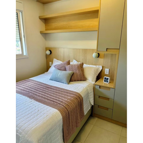 Almofada Baguete (01 UNIDADE) Rineira Moldura QUADRADA Com Enchimento Personalizada Para Cama Posta 50x30