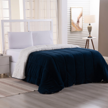 Coberdrom Casal Dupla Face - Sherpa Lã de Carneiro