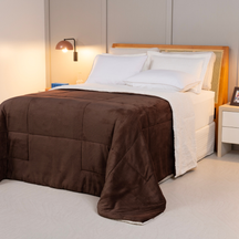 Coberdrom Casal Dupla Face - Sherpa Lã de Carneiro