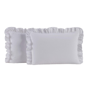 Kit 2 Fronha de Babado (1 PAR) de Algodão com Zíper