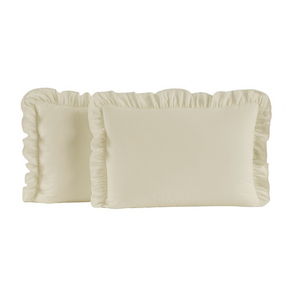 Kit 2 Fronha de Babado (1 PAR) de Algodão com Zíper