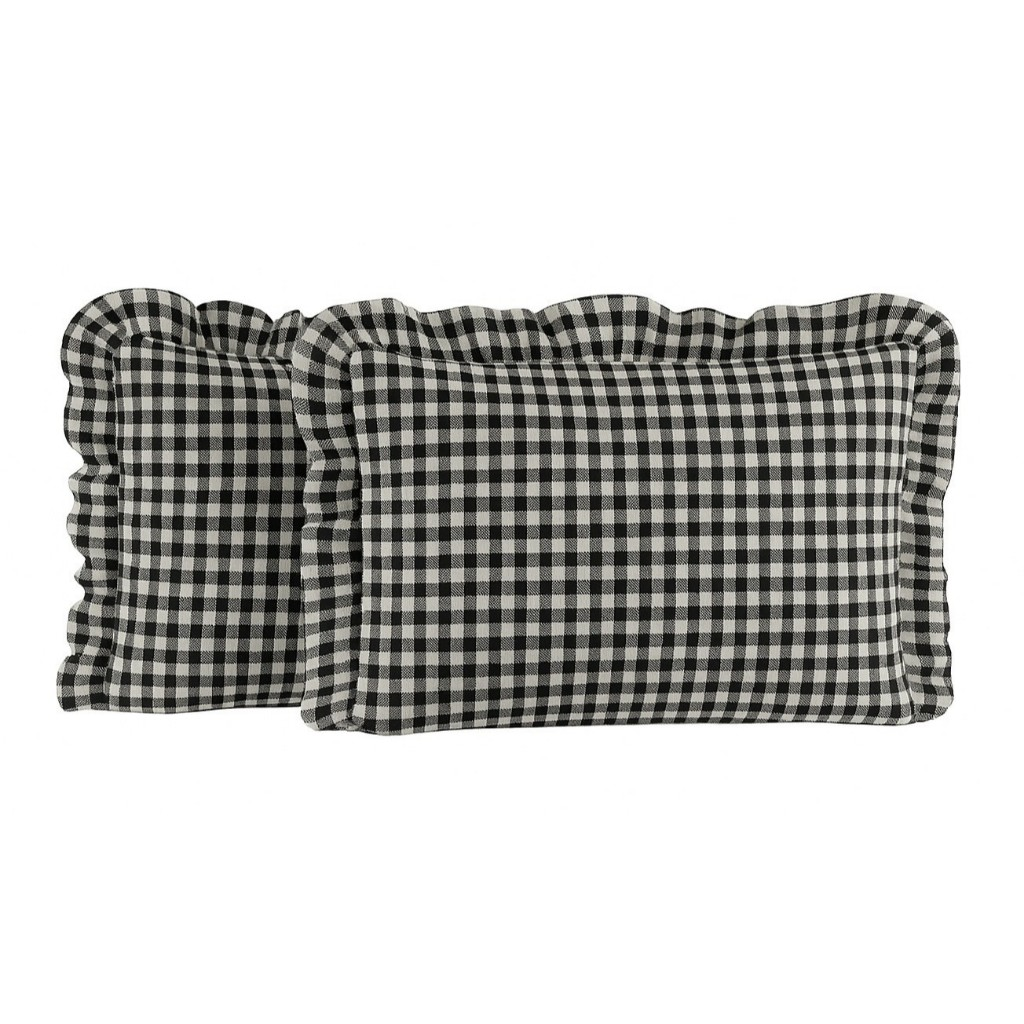 Kit 2 Fronha de Babado (1 PAR) de Algodão com Zíper