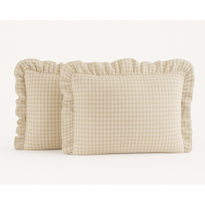 Kit 2 Fronha de Babado (1 PAR) de Algodão com Zíper