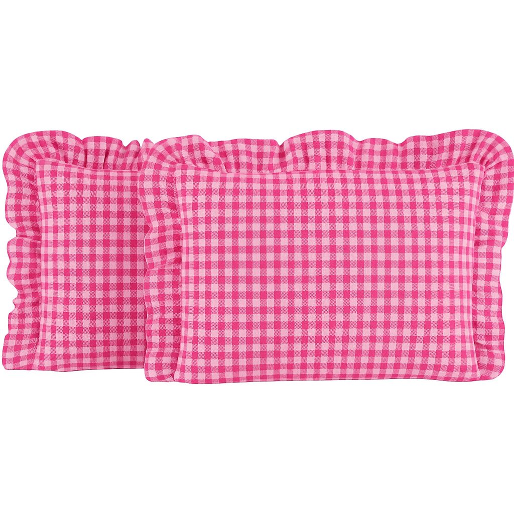 Kit 2 Fronha de Babado (1 PAR) de Algodão com Zíper