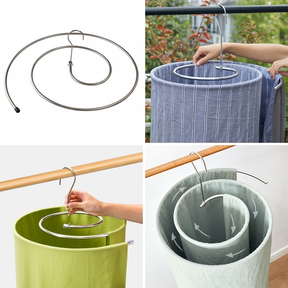 Kit 2 Varal Espiral Inox Secagem Fácil Cabide Redondo Lençol
