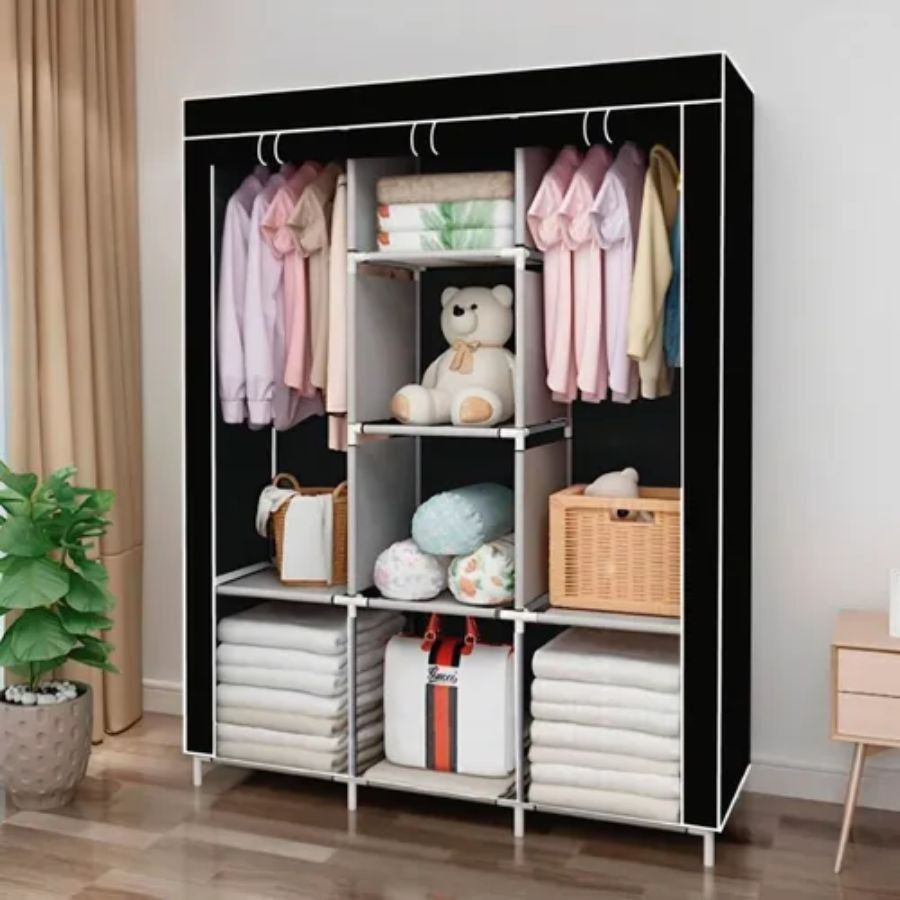 Guarda Roupa Dobrável Armário Organizador Multiuso Roupeiro Cabideiro Sapateira