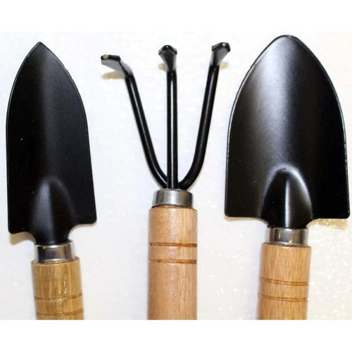 Kit Jardinagem Garfo Pazinha Larga Transplantador 3pç