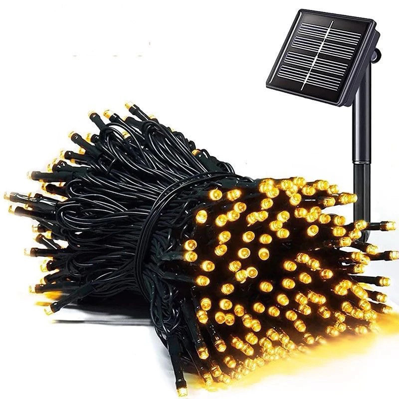 Leds Solar 10M USO EXTERNO Natal Externo Fixo E 8 Funções Prova D'água Cordão Luzes
